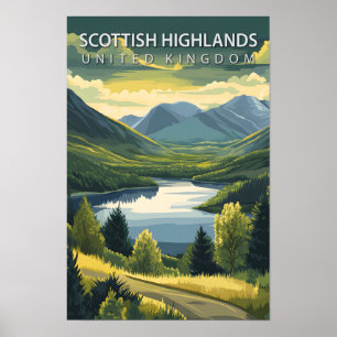 Poster Scottish Highlands United Kingdom Viagem
