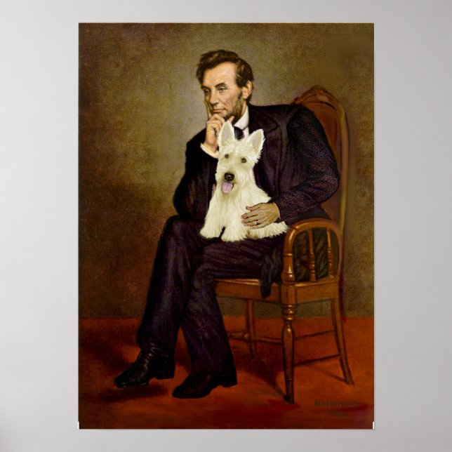 Póster Scottish Terrier (W5) - Lincoln (Frente)
