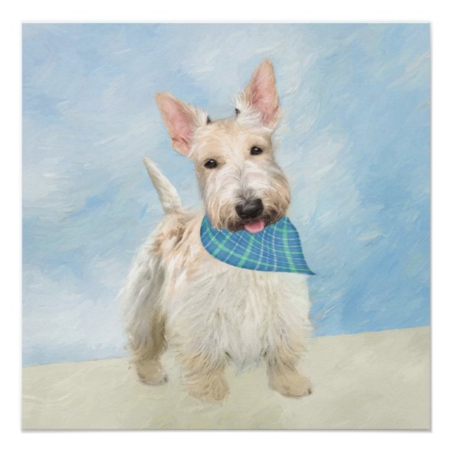 Póster Scottish Terrier Wheaten Dog Painting (Frente)