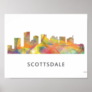 POSTER SCOTTSDALE, SKYLINE WB1 DA ARIZONA -