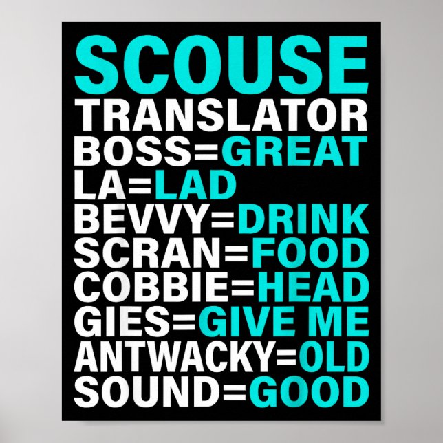 Poster Scouse Accent Translator Funny Liverol  (Frente)