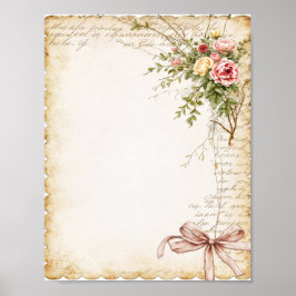 Poster Scrapbook & Junk Journal Paper Digital Download
