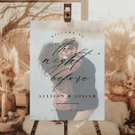 Poster Script Bem-Vindo Noite Antes do Janto de ensaio<br><div class="desc">Uma Noite de Boas-vindas do Script antes de ensaiar o sinal de Janto com caligrafia em preto e branco e texto editável limpo. Clique no botão editar para personalizar este design.</div>