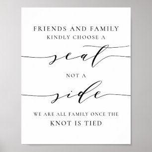 Poster Script Black Danee Escolhe um assento não um casam