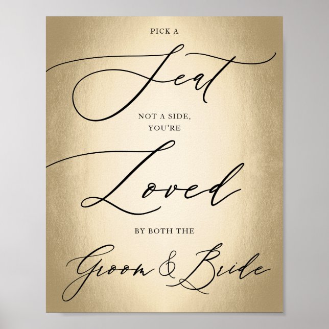 Poster Script De Caligrafia: Escolher Um Sinal De Casamen (Frente)