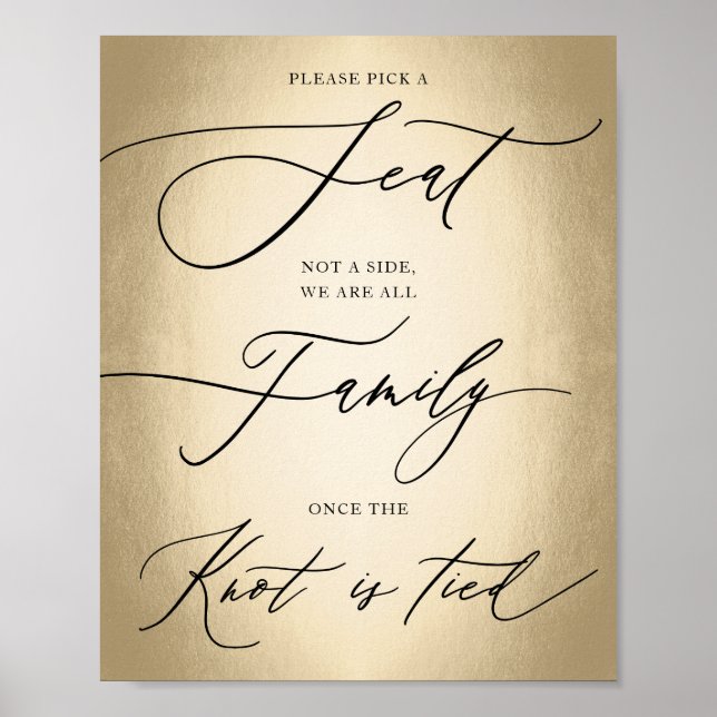 Poster Script De Caligrafia: Escolher Um Sinal De Casamen (Frente)