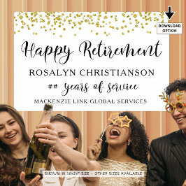 Poster Script de Confetti Dourado de Reforma Feliz Person