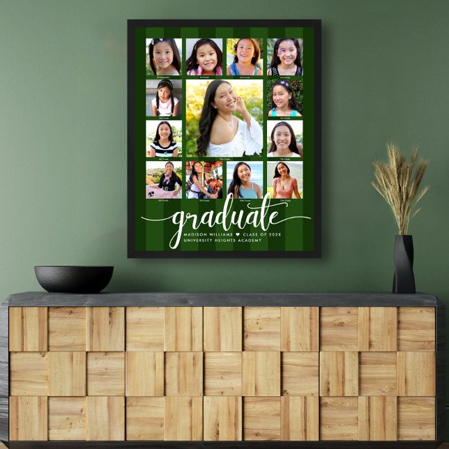 Poster Script de faixas de colagem de fotos K-12 para gra (Choose from 6 color combos!)