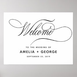 Poster Script de Tipografia Romântico Moderno da Caligraf