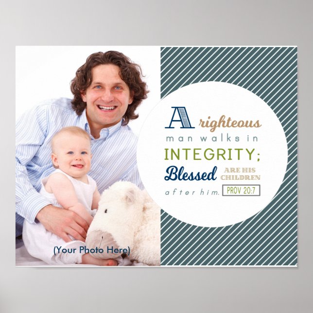 Póster Script e Dia de os pais de Foto (Frente)