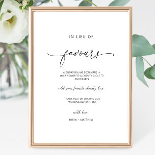 Poster Script Elegante, Em Vez do Sinal de Favor