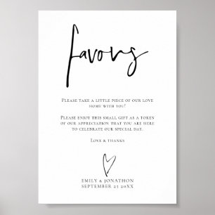Poster Script Manuscrito Favorece Sinal de Casamento Impr