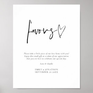 Poster Script Minimalista Favorece Sinal de Casamento Imp