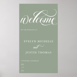 Poster Script Minímo | Boas-vindas de Casamento