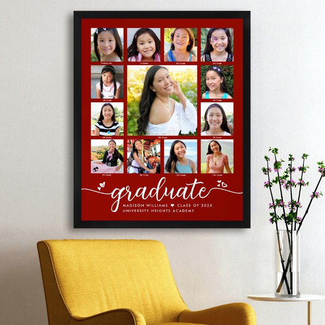 Poster Script Moderno de Colagem de Fotos K-12 para Gradu (Criador carregado)