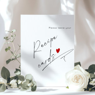 Poster Script Moderno deixe seu cartão de receita aqui