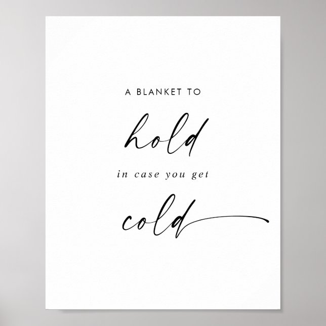 Poster Script Moderno Um Aberto para Manter Sinal de Favo (Frente)