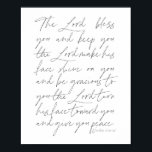 Poster Script Números 6:24-26<br><div class="desc">O Senhor abençoa-te e mantém-te o Senhor a fazer brilhar o rosto dele em ti...  - Números 6:24-26 Script</div>