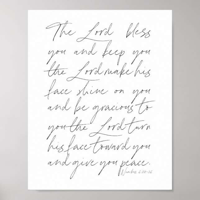 Poster Script Números 6:24-26 (Frente)