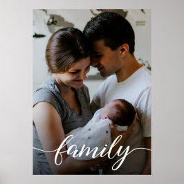 Poster Script Personalizado de Amor de Foto da Família