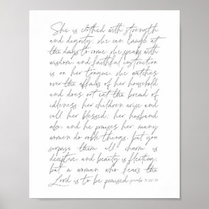 Poster Script Proverbs 31