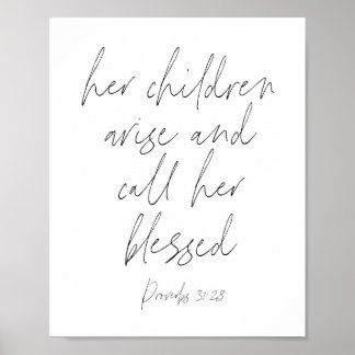 Poster Script Proverbs 31:28