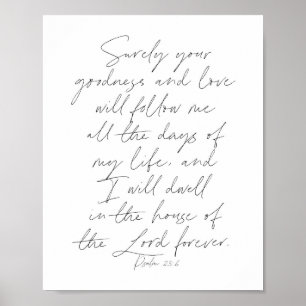 Poster Script Psalm 23:6