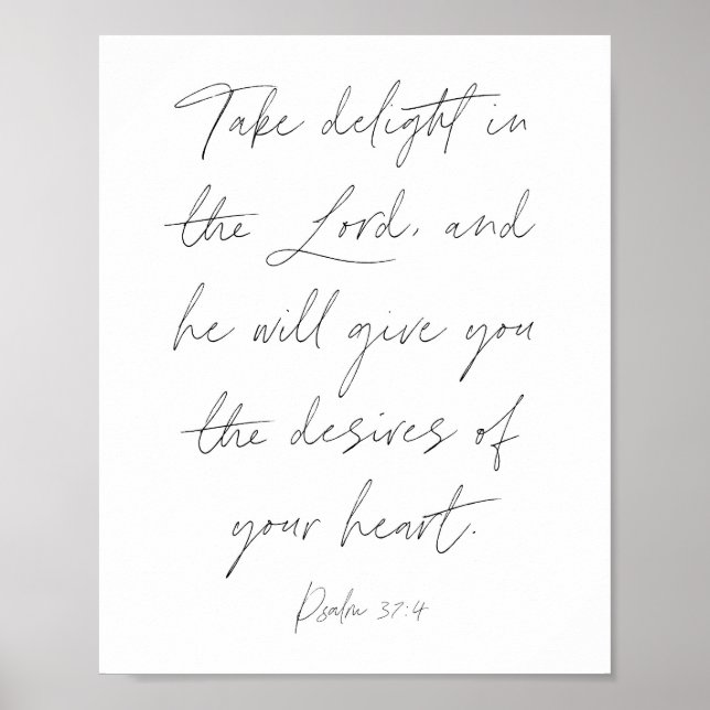 Poster Script Psalm 37:4 (Frente)