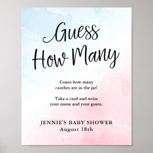 Poster Script rosa e azul mostra quantos jogos são exibid