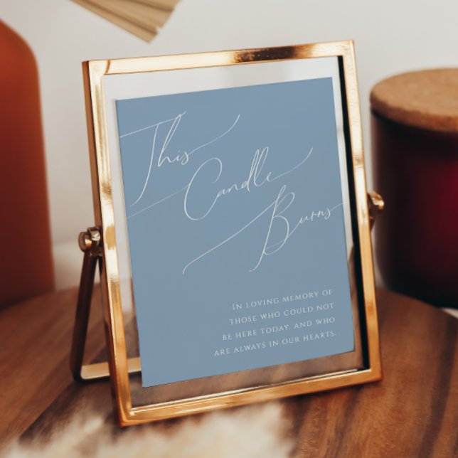 Poster Script Whimsical | Azul Dusty Esta Vela Queima (Criador carregado)