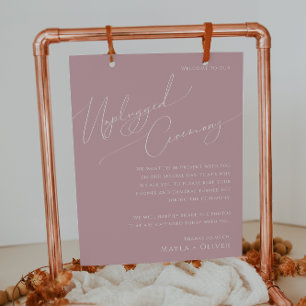 Poster Script Whimsical Dusty Rosa, Cerimônia desplugad