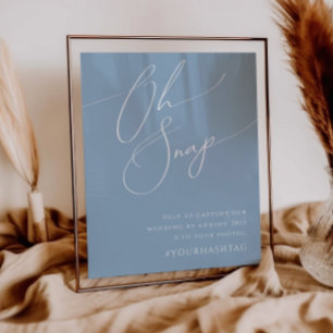 Poster Script Whimsical   Hashtag Dusty Blue