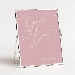 Poster Script Whimsical Símbolo de Livro de Convidado D