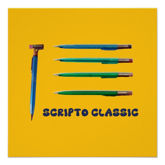 Póster Scripto Classic Mechanical Pencil (Frente)