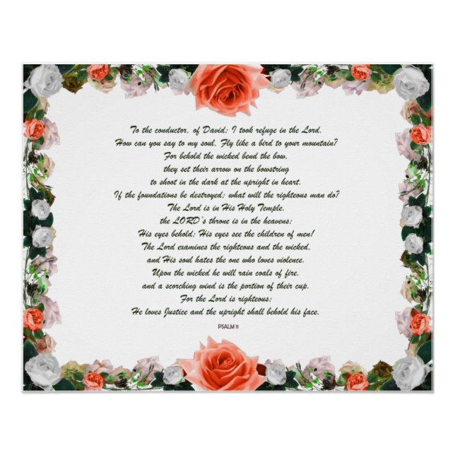 Póster Scripture, Psalm 11, Botanic (Frente)