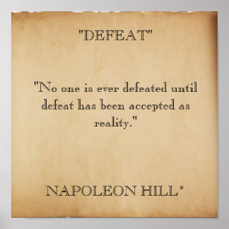 Póster scroll-stock2, "DEFEAT""Ninguém jamais foi derrota