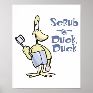 Póster scrub a duck duck