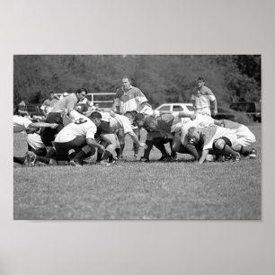 Póster Scrum do rugby de Zoomie