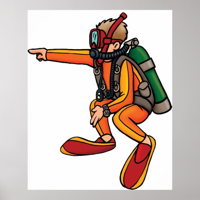 Poster Scuba Diver (Frente)