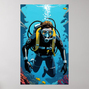 Poster Scuba Diver