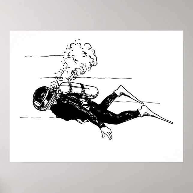 Poster Scuba Diver (Frente)