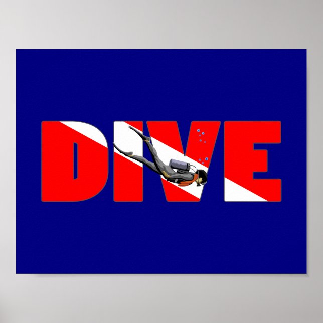 Poster Scuba Diving DIVE (Frente)