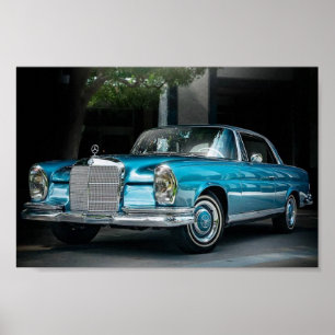 Póster SE 1966 do Benz 250 de Mercedes