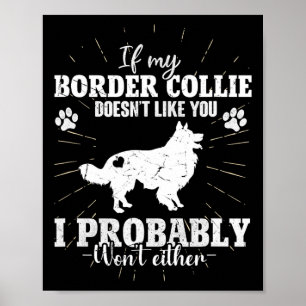 Poster Se a minha fronteira Collie não gosta de ti, não m