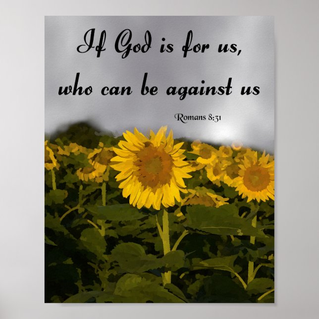 Poster Se Deus é para nós, Bíblia Verse (Frente)