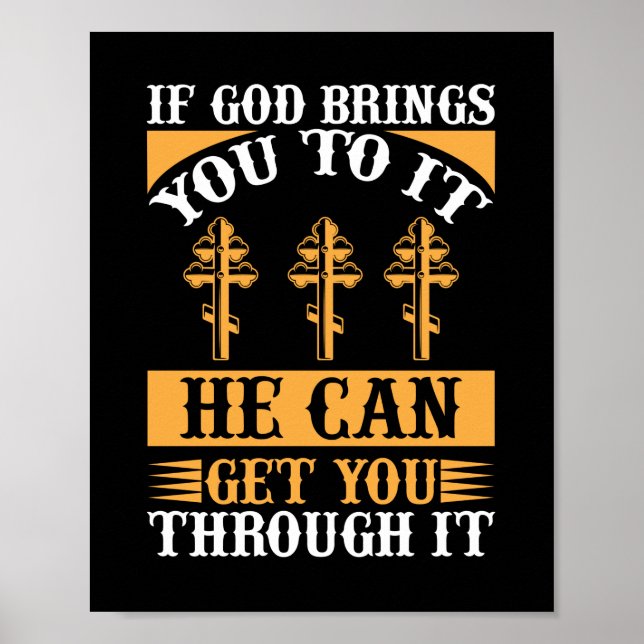 Poster Se Deus Lhe Trazer Para Isso Ele Pode Fazer Você P (Frente)