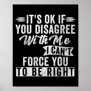 Poster Se Discordar Com Dito Engraçado Sarcástico Humor