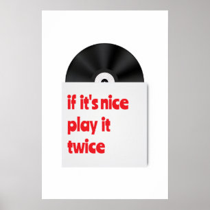 Poster Se é bom jogue duas vezes decoração em vinil Poste