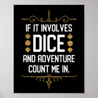 Se Envolver Dice Count Me Em Tabletop RPG Engraçad