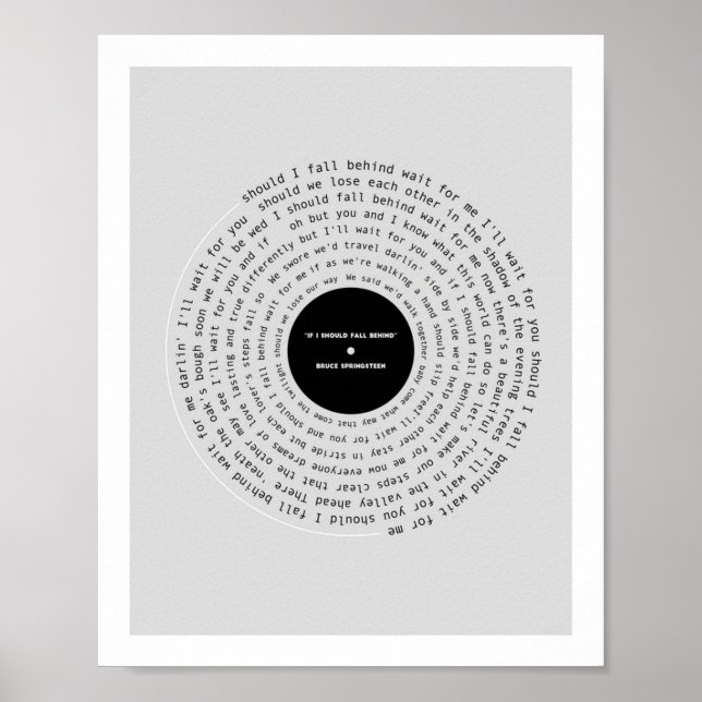 Poster Se Eu Deveria Cair Para Trás Da Lyric (Frente)